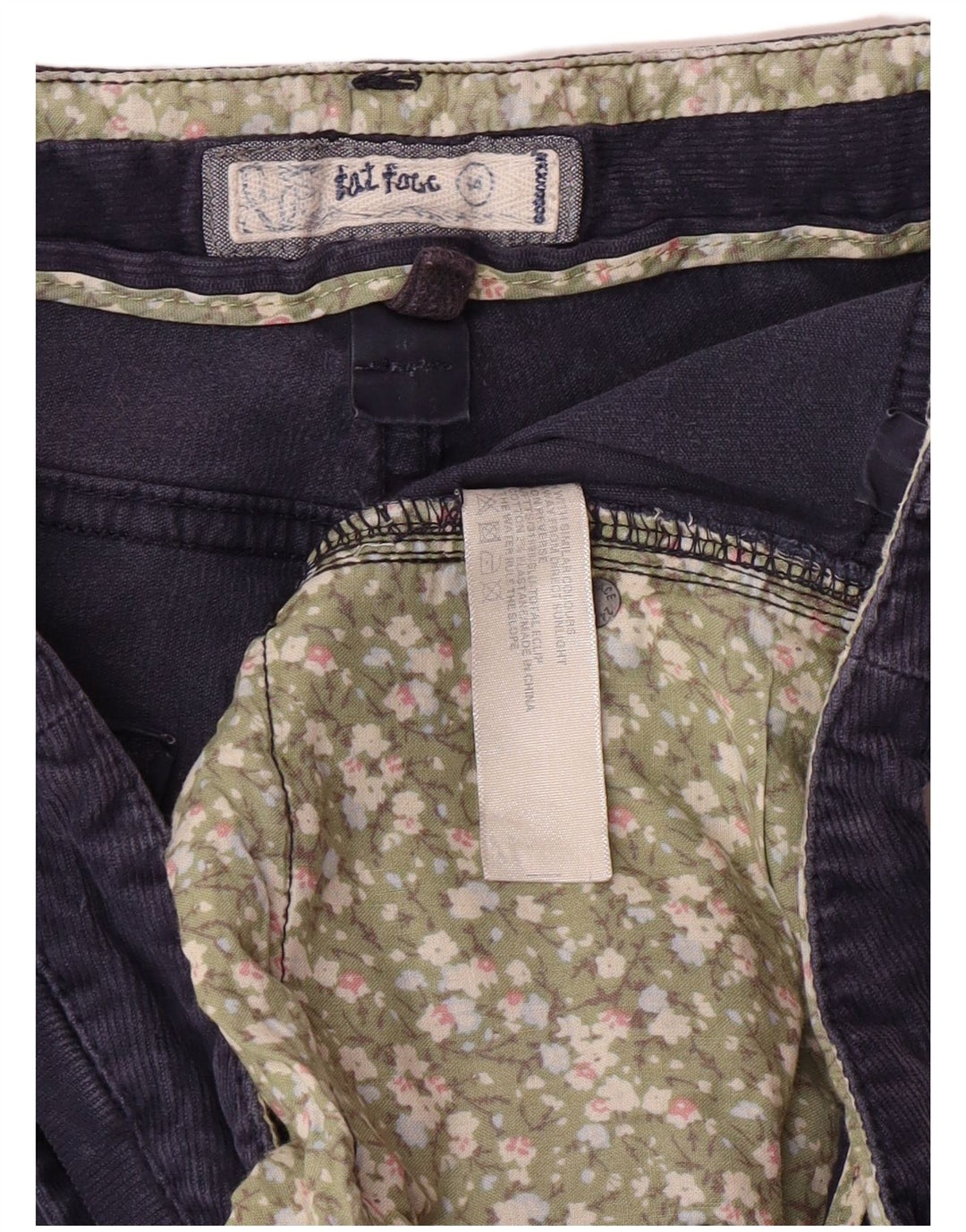 FAT FACE Pantaloni Bootcut pentru femei din velur UK 14 Large W34 L31 Bleumarin