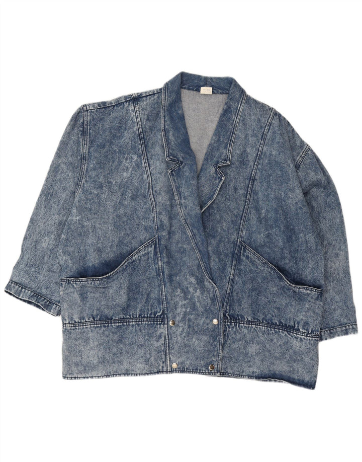 VINTAGE Jachetă de blugi supradimensionată pentru femei EU 54 5XL Albastru