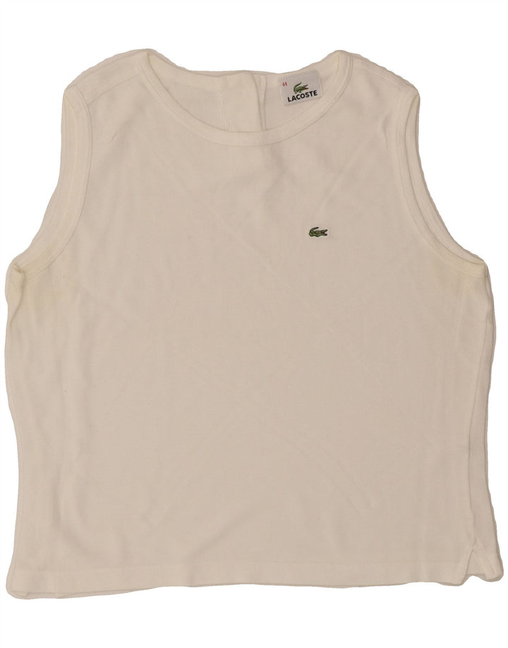 Vestă LACOSTE pentru femei Mărimea 44 Bumbac alb mare