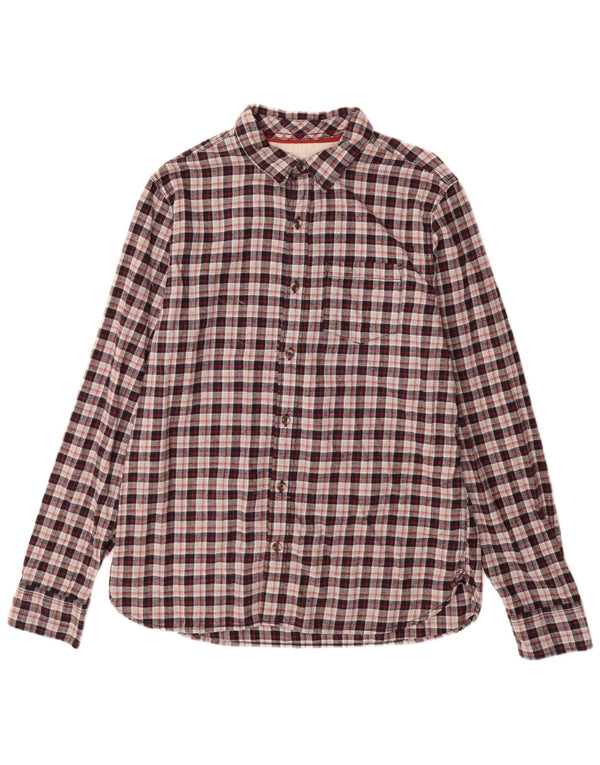 FAT FACE Mens Flannel Shirt Large Multicoloured Check Cotton