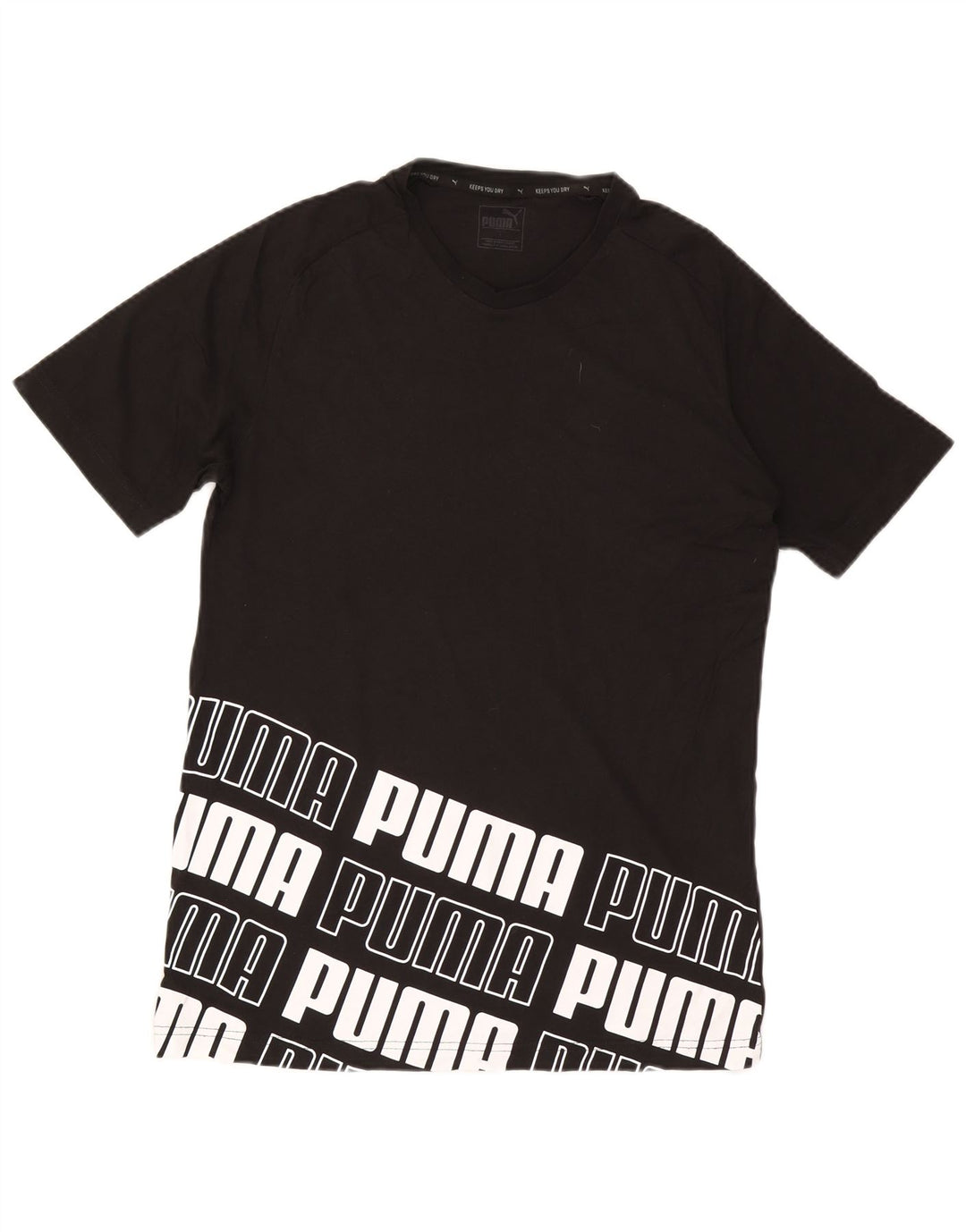 Tricou grafic Puma pentru bărbați Top mare din bumbac negru