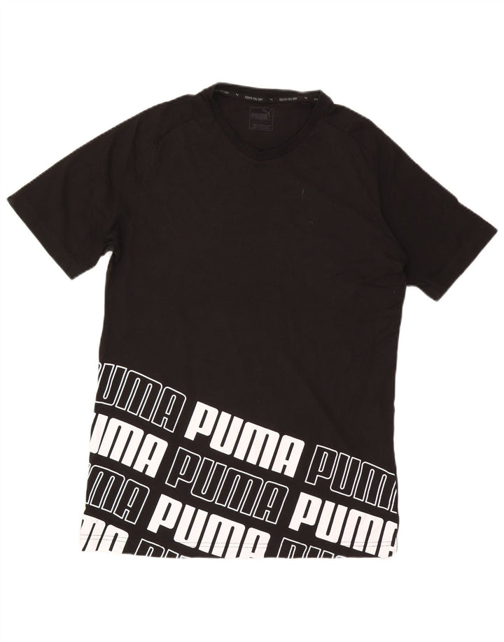 Tricou grafic Puma pentru bărbați Top mare din bumbac negru