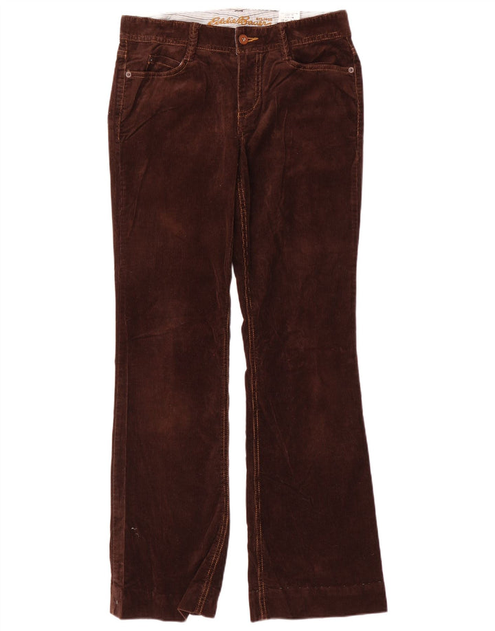 Eddie Bauer Pantaloni pentru femei Bootcut din velur US 2 XS W30 L30 maro bumbac