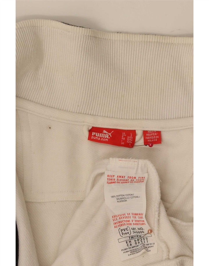 Jachetă de trening pentru bărbați Puma, mare, alb, color bloc din bumbac