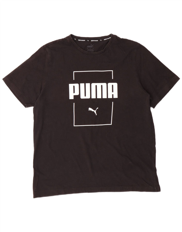 Tricou grafic PUMA pentru bărbați Top mare negru