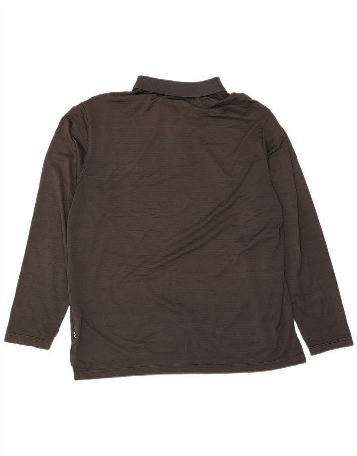 Tricou polo cu mânecă lungă pentru bărbați Adidas XL poliester negru