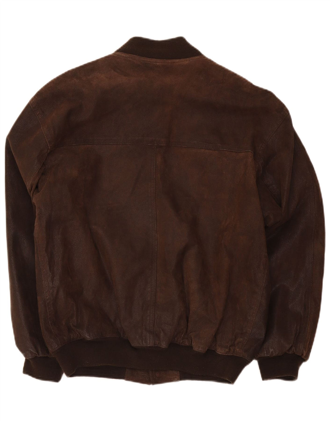 Jachetă Bomber din piele vintage pentru bărbați IT 48 Maro Mediu