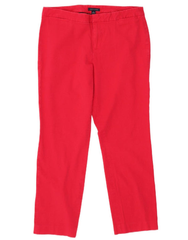 Pantaloni chino crop pentru femei Tommy Hilfiger US 10 Large W30 L26 Bumbac roșu