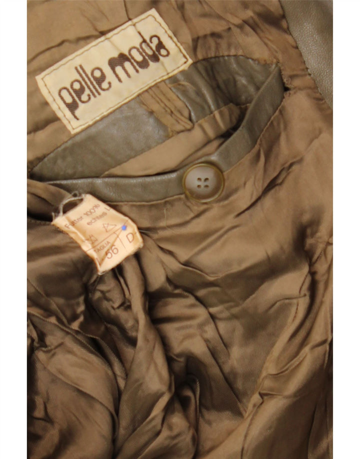 Jachetă de piele pentru bărbați VINTAGE IT 56 3XL din piele maro