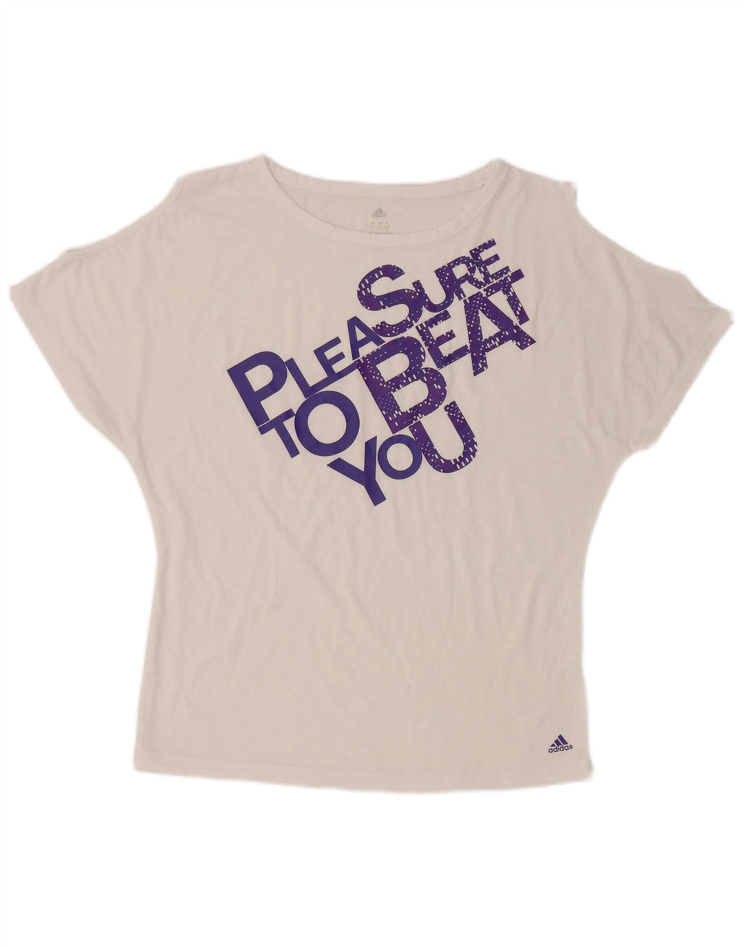 Tricou cu grafic Climalite ADIDAS pentru femei, Marea Britanie 12/14, alb mediu