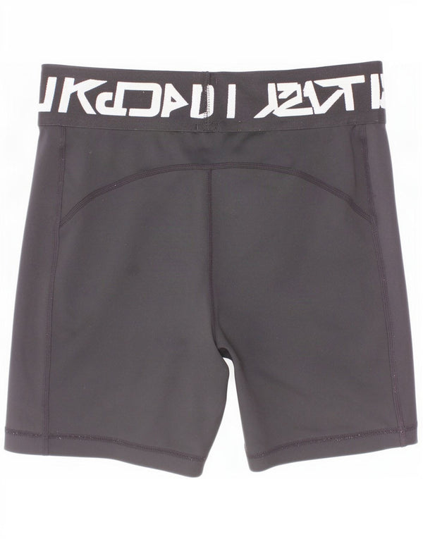 Pantaloni scurți sport Nike pentru fete Dri Fit Graphic 13-14 ani XL poliester negru