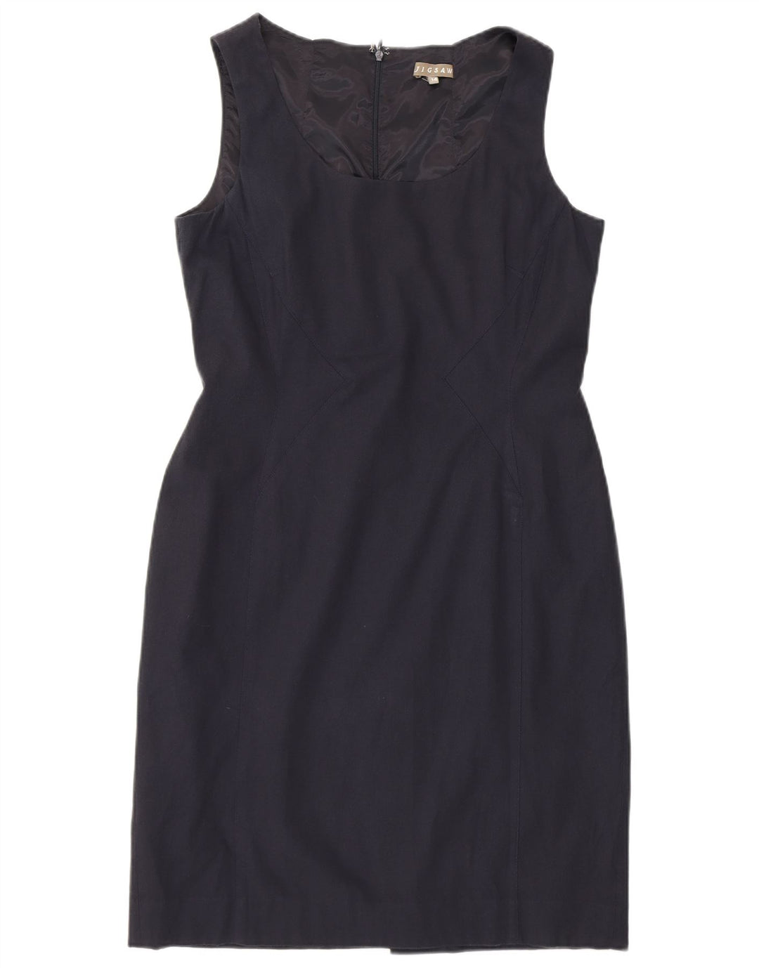 Jigsaw Rochie fără mâneci pentru femei UK 14 Medium Bleumarin Viscoză