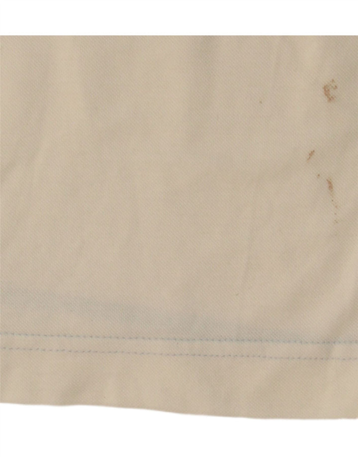SERGIO TACCHINI Mens Polo Shirt IT 50 Medium Off White Cotton Vintage Sergio Tacchini and Second-Hand Sergio Tacchini from Messina Hembry 
