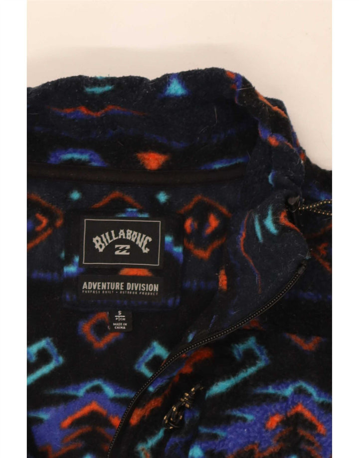 Pulover din lână pentru bărbați Billabong, cu fermoar și gât, poliester Fair Isle, albastru bleumarin