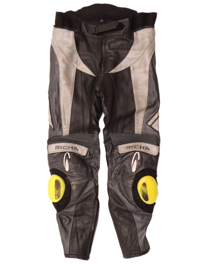 Pantaloni din piele pentru bărbați Richa EU 52 Large W34 L29 Black Colorblock