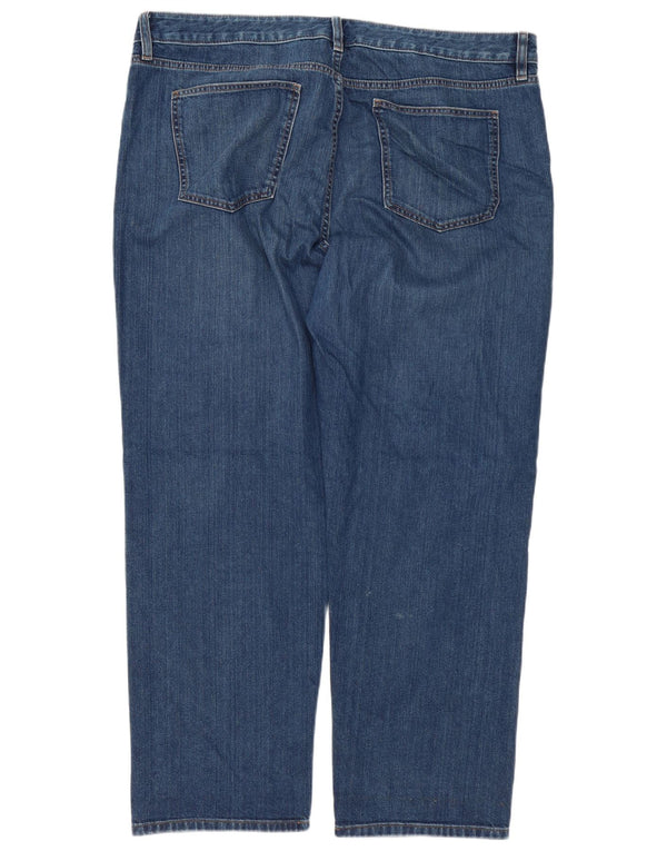 Blugi conici pentru femei boyfriend de la Marks & Spencer UK 20 2XL W40 L31 bleumarin