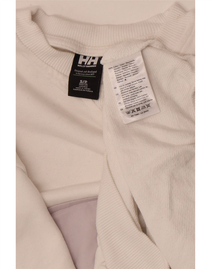 Helly Hansen Pulover grafic pentru bărbați, bumbac color bloc alb, mic
