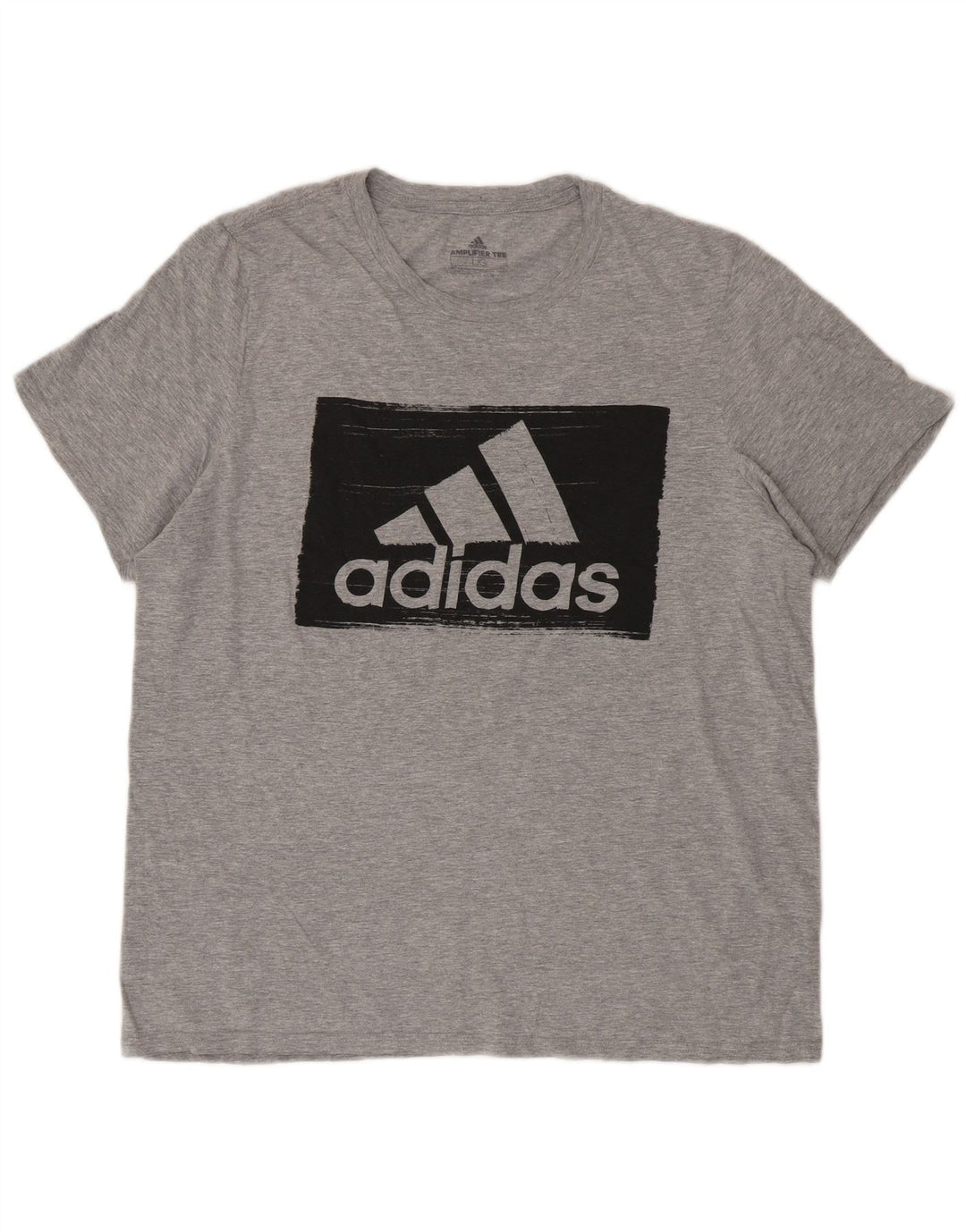 Tricou grafic pentru bărbați Adidas Top mare, gri bumbac