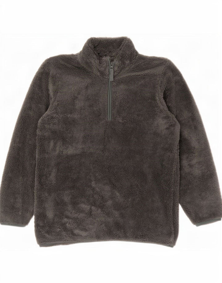 Pulover din lână pentru femei Mountain Warehouse, cu fermoar și gât, UK 18 XL, poliester gri