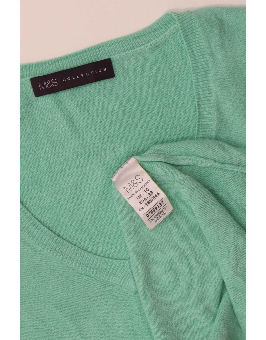 Marks & Spencer Pulover supradimensionat pentru femei cu decolteu în V UK 10 Small Green