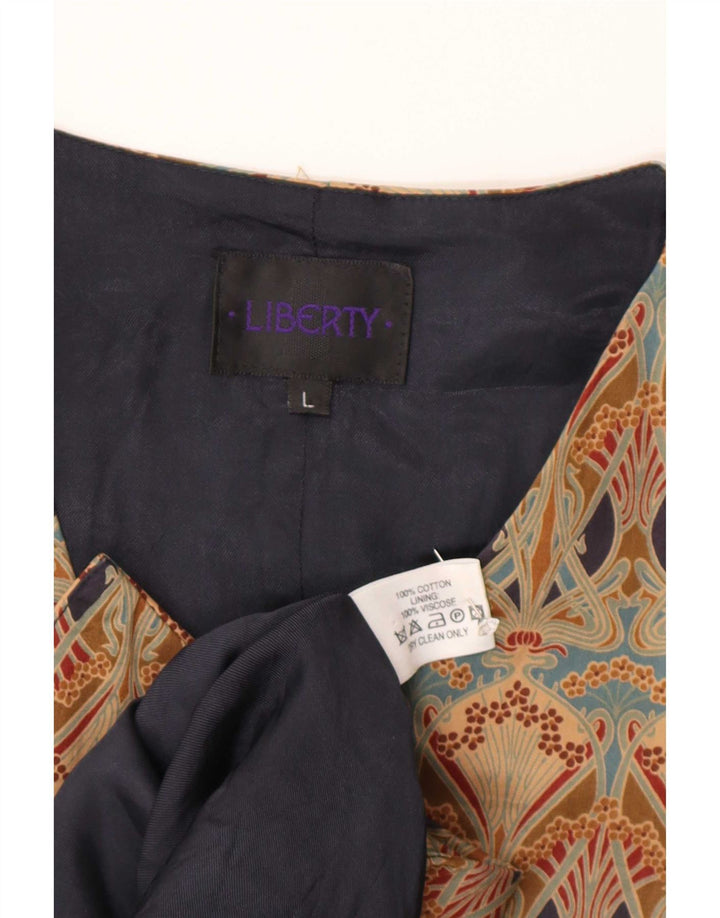 Vestă pentru bărbați Liberty, mare, bej, florală din bumbac