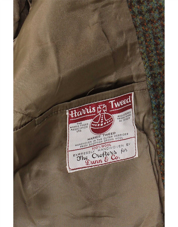 Jachetă pentru bărbați Harris Tweed, cu 3 nasturi, UK 38 Medium Khaki Houndstooth