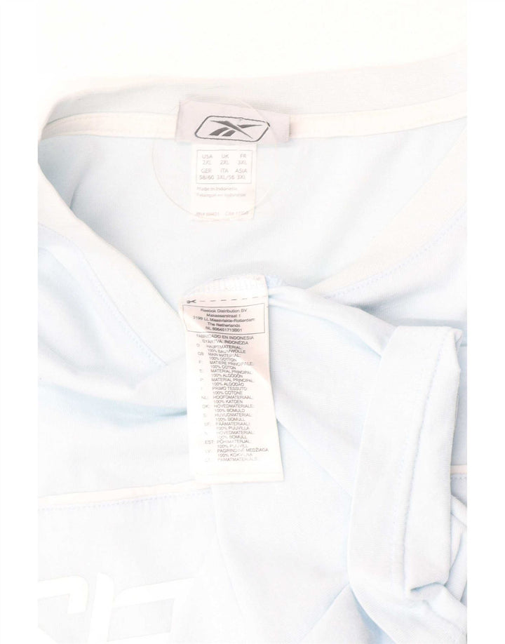 Tricou grafic pentru bărbați Reebok Top 2XL, bumbac, albastru