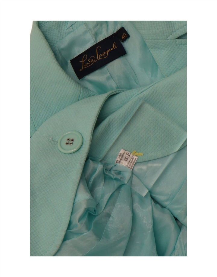 Jachetă pentru femei Luisa Spagnoli, cu 3 nasturi, IT 40 Bumbac turcoaz mic