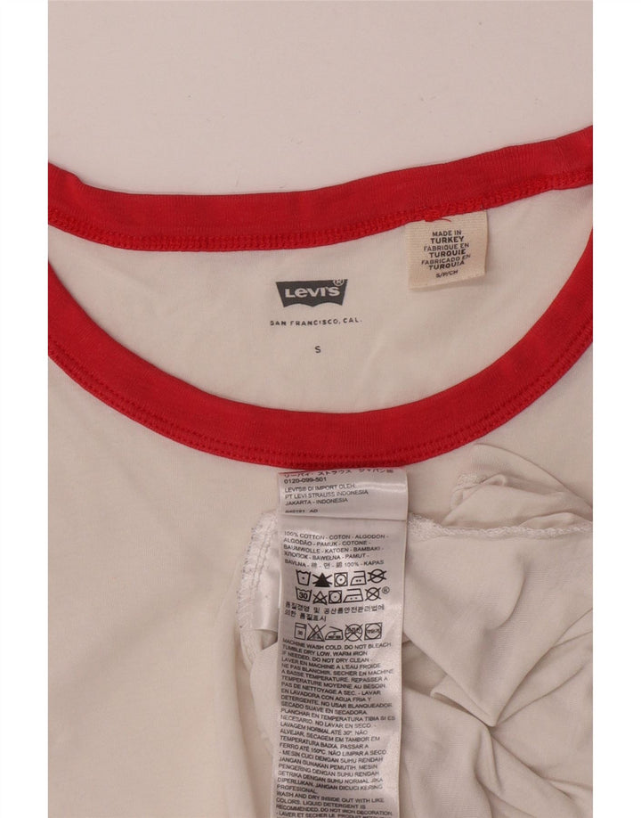 Tricou pentru femei Levi's Top UK 10 Small White Bumbac