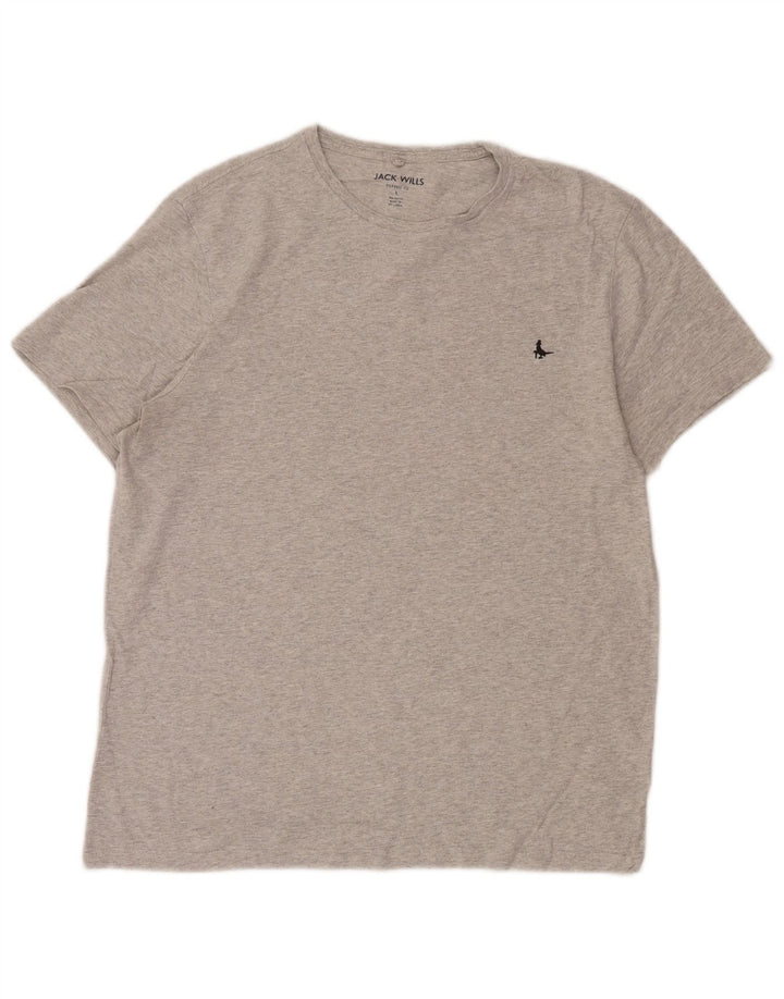 Tricou Jack Wills pentru bărbați, cu croiala clasică. Top mare din bumbac gri