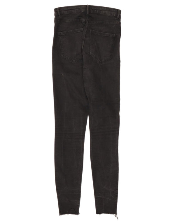 Blugi skinny distressed pentru femei Zara EU 38 Small W28 L28 Bumbac negru
