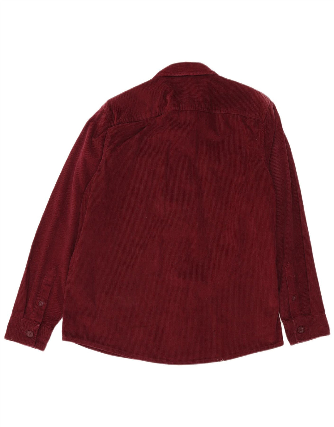 CREW CLOTHING Cămașă pentru bărbați din velur, bumbac mediu burgundy