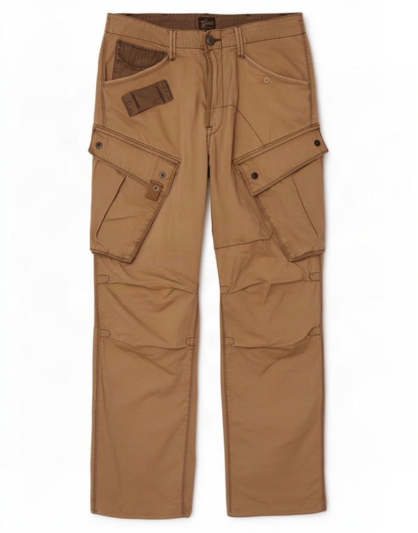 Pantaloni cargo drepti cu grafic G-Star pentru bărbați L30 L28 bumbac maro