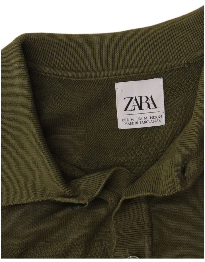 Tricou polo pentru bărbați Zara, camuflaj mediu kaki