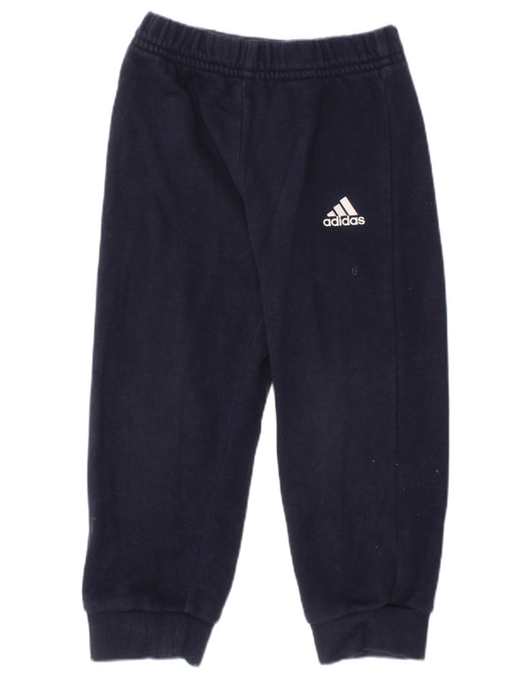 Pantaloni de trening ADIDAS pentru bebelusi baieti 18-24 luni bleumarin bumbac
