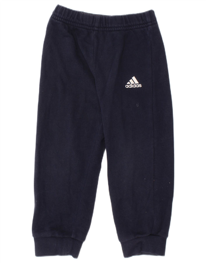 Pantaloni de trening ADIDAS pentru bebelusi baieti 18-24 luni bleumarin bumbac