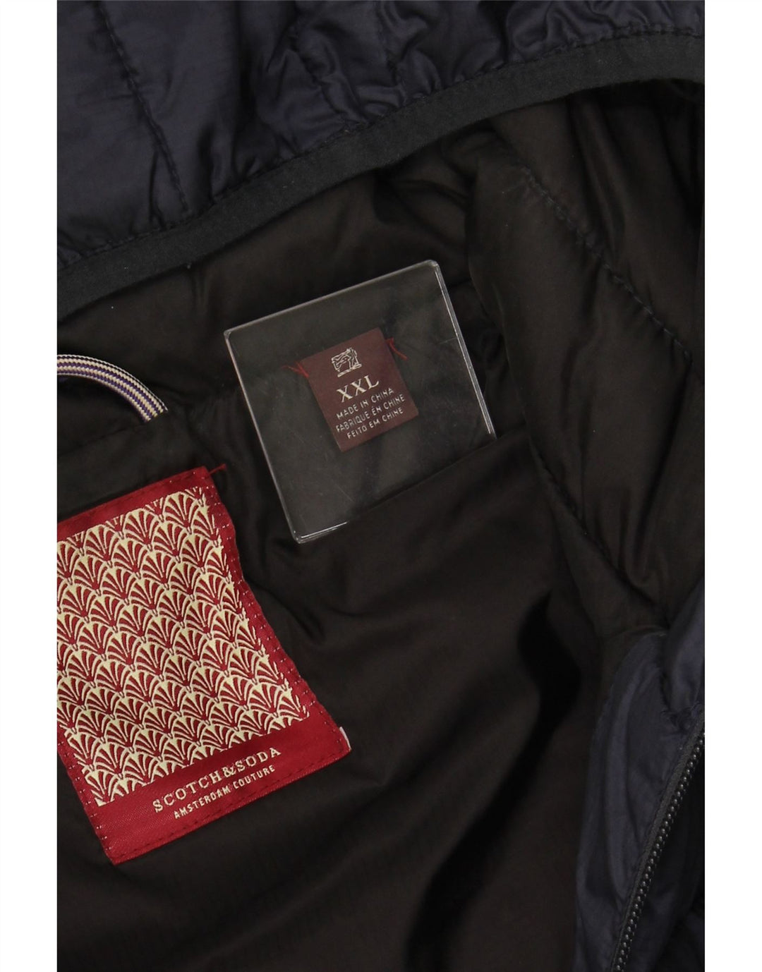 Gilet căptușit cu glugă pentru femei SCOTCH & SODA UK 20 2XL bleumarin