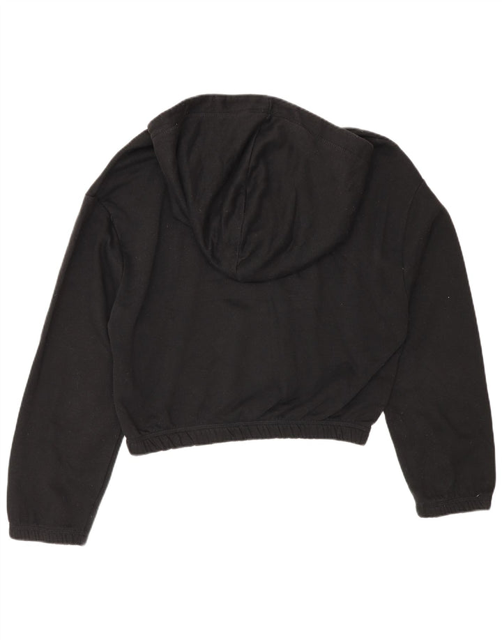 Pulover pentru femeie Zara Crop Hoodie UK 14 Medium Black