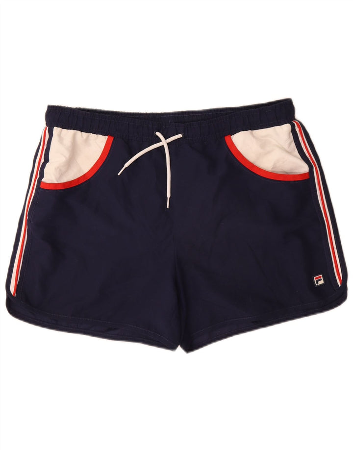 Pantaloni scurți de înot Fila pentru bărbați, mari, bleumarin, poliester color bloc