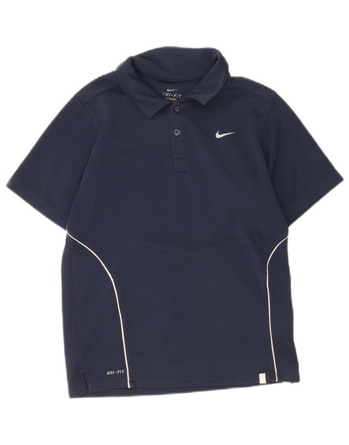 Tricou polo Nike Dri Fit pentru băieți 10-11 ani, mediu bleumarin