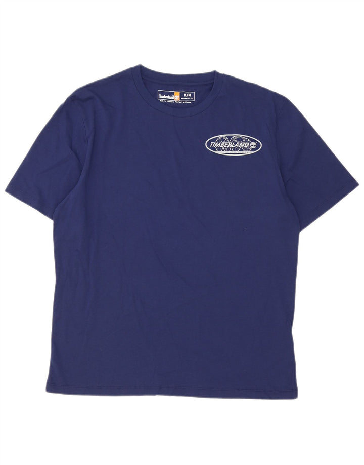 Tricou grafic Timberland pentru bărbați Top mediu din bumbac bleumarin