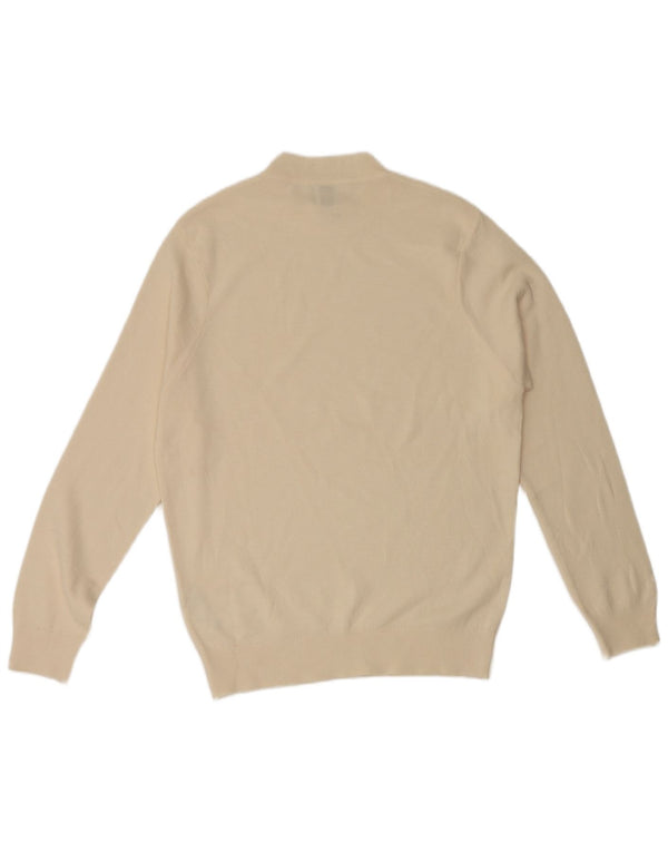 Zara Womens Turtle Neck Jumper Sweater UK 16 Large Off White Acrylic