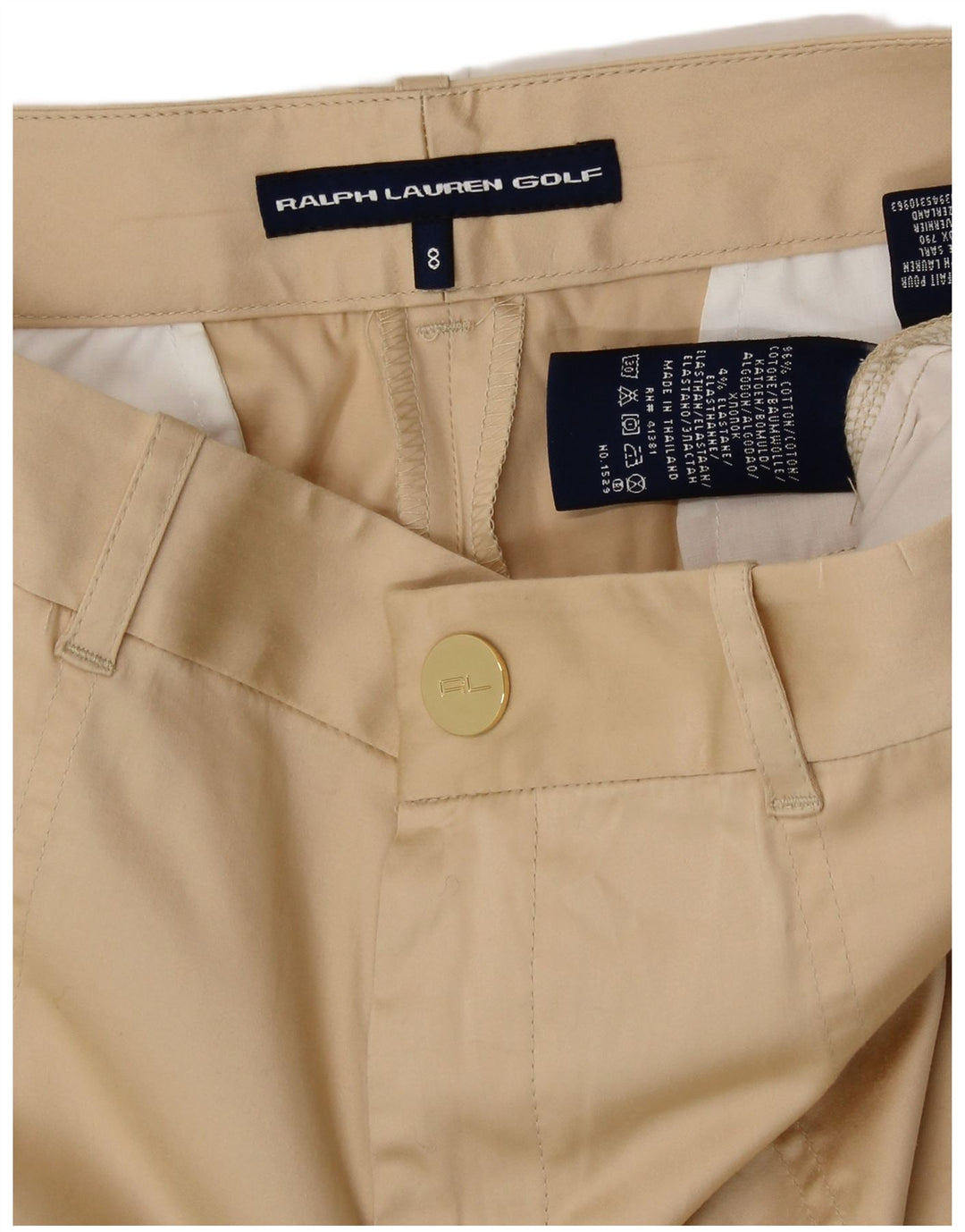 Pantaloni Golf Capri pentru femei Ralph Lauren US 8 Medium W30 L21 Bej Bumbac