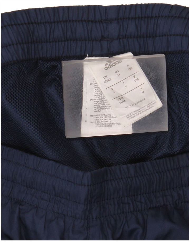 Pantaloni de trening Adidas pentru bărbați Marea Britanie 40/42 Poliester mediu albastru bleumarin