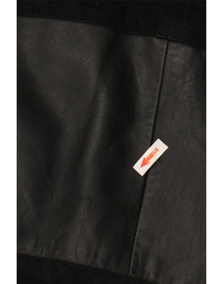 Jacheta de piele intoarsa pentru femei VINTAGE IT 48 XL neagra