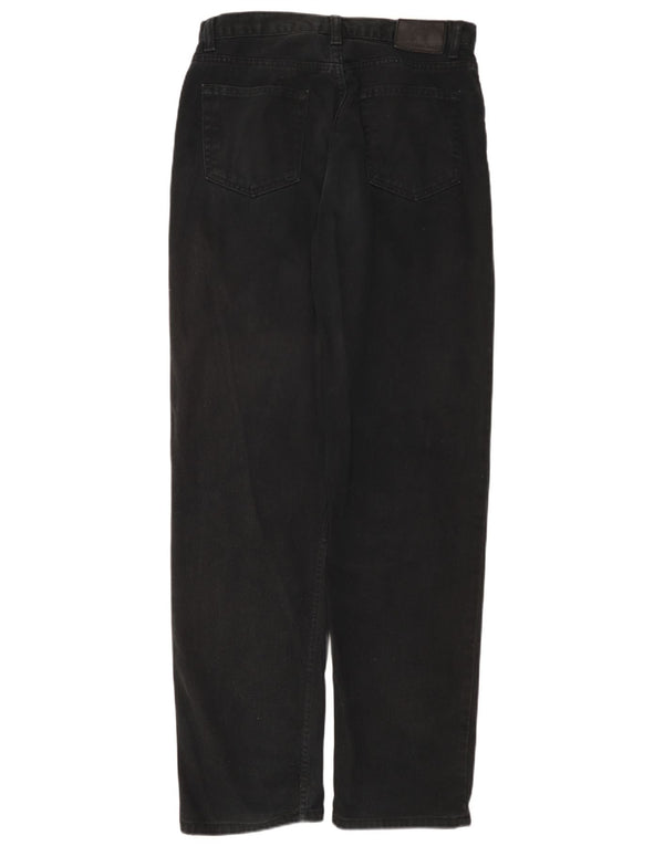 CALVIN KLEIN Blugi drepti pentru bărbați, cu ajustări uşoare, W32 L32, bumbac negru