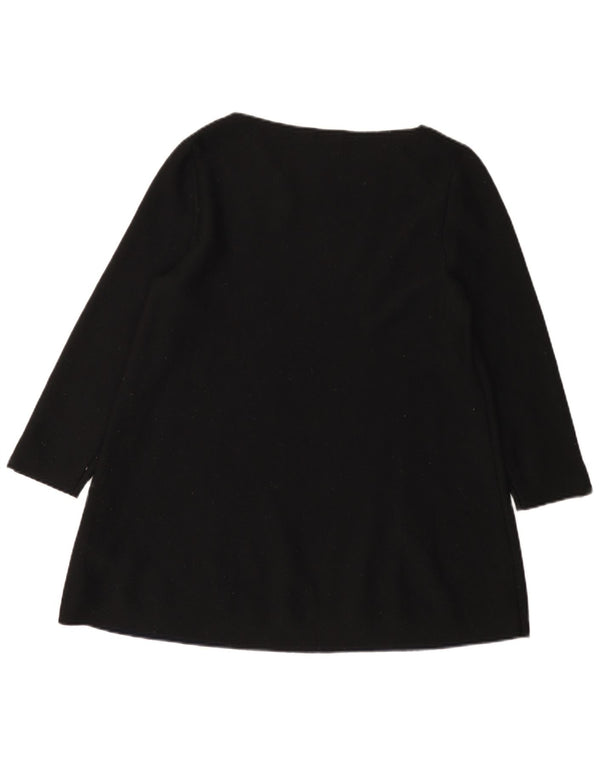 Cos Top cu tunică cu mâneci 3/4 pentru femei UK 14 Lână neagră medie