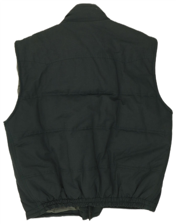 Gilet căptușit pentru bărbați vintage UK 38 Poliester verde mediu