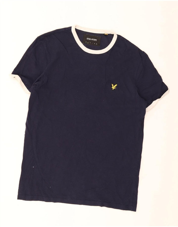 LYLE & SCOTT Tricou pentru bărbați Top mic din bumbac bleumarin