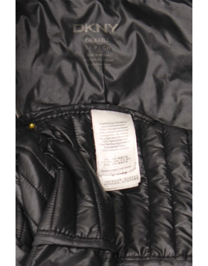 Palton căptușit cu glugă pentru femei Dkny UK 10 Poliester negru mic